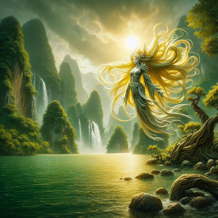 The fairy with long golden hair