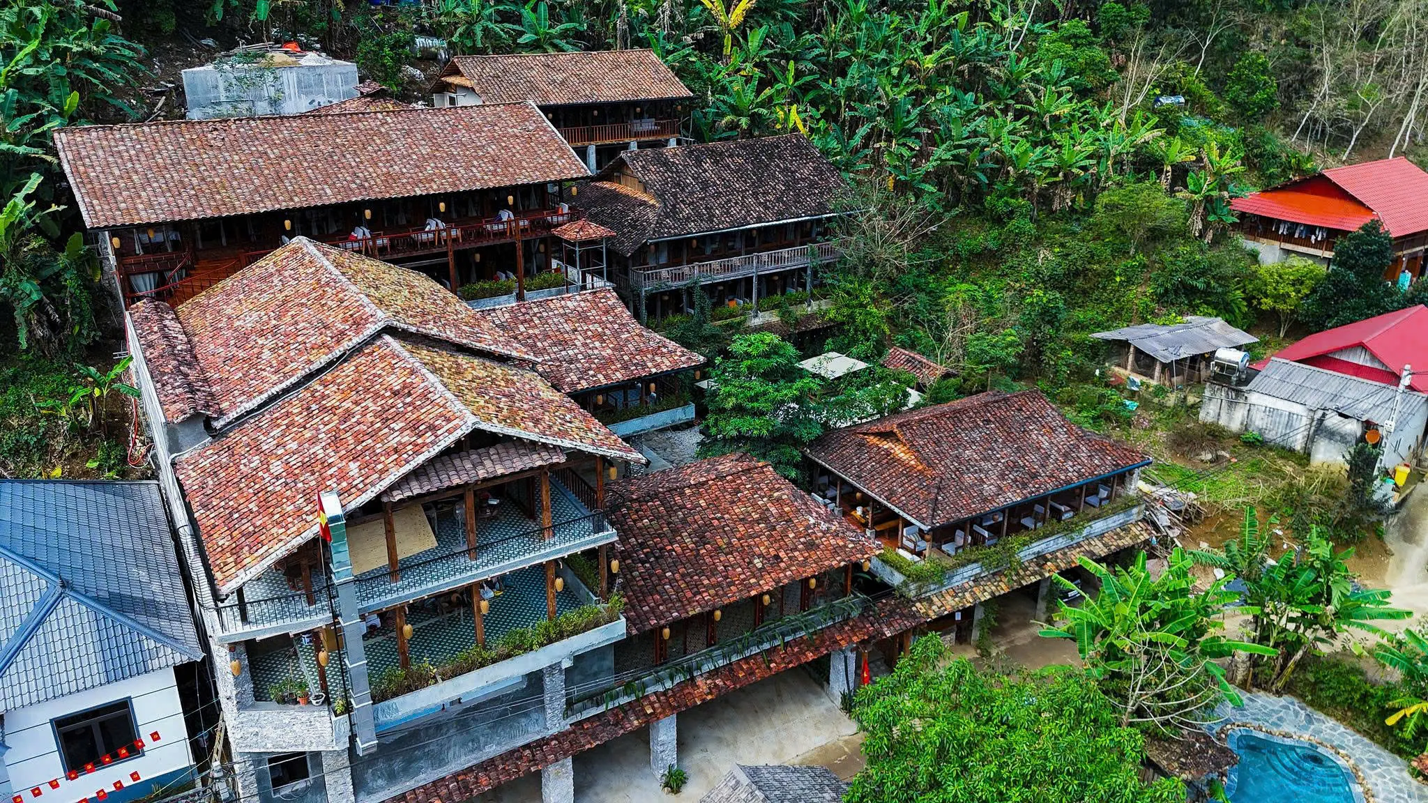Ba Be Jungle Houses - Birdview